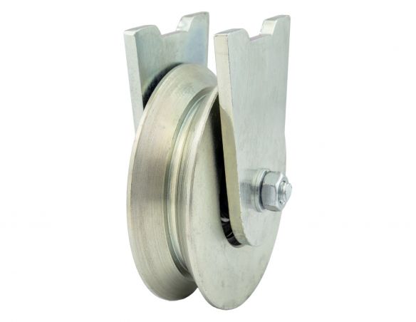 Rolka do bramy przesuwnej, na kątownik | Ø90 mm, szer. 24 mm | z płaskownikami